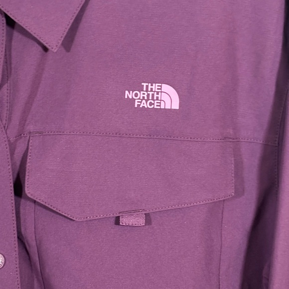 The North Face Womens Purple Button Up Shirt Small Outdoor Hiking Top - Picture 2 of 10